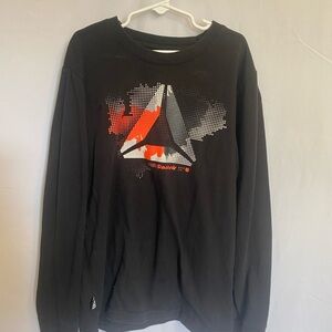 Reebok boys Black and Red Long Sleeve Tee